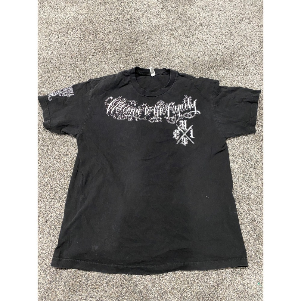 T-Shirt Alstyle Mens Black Good Sacred Art Tattoo Skull Graphic Large